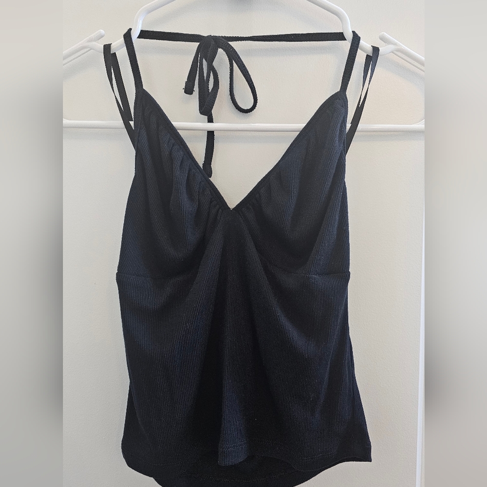 Sunday Best Black Halter Tank Small